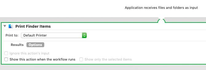 Приложение Automator за отпечатване на документи на Mac