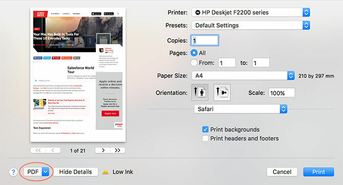 Как да създавате, обединявате, разделяте и маркирате PDF документи на PDF файл за печат на Mac