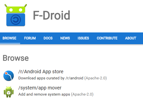 2 Алтернативни онлайн пазари за Android приложения fdroid