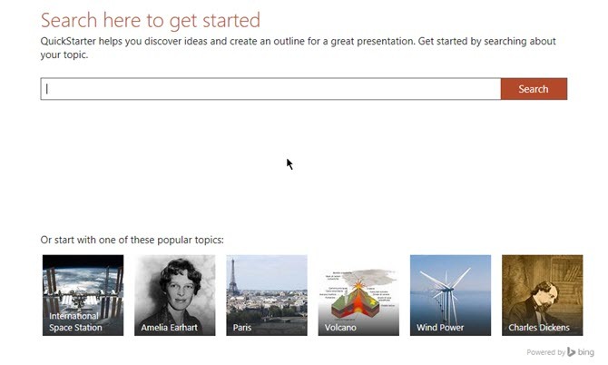 PowerPoint QuickStarter мигновено очертава всяка нова презентация и ви стартира от правилното търсене PowerPoint Quickstarter