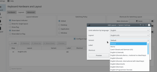 kde клавиатура config intl