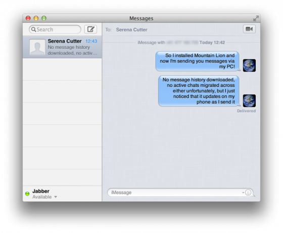 Чао довиждане iChat: Първи стъпки с новото приложение на X X Messages App [Mountain Lion]