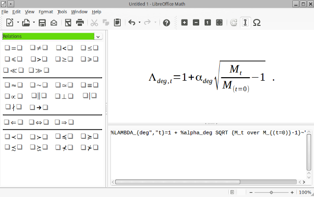 Linux-печеливша математика-libreofficemath