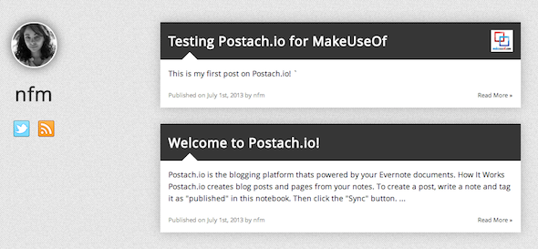 Превърнете Evernote в блог платформа с екран Shot Postach.io 2013 07 01 в 12