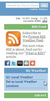 безплатни RSS емисии за времето