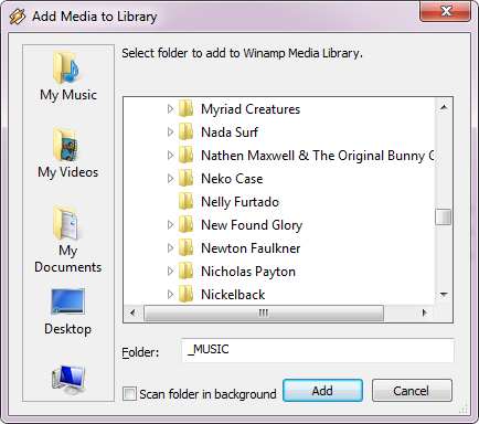 Winamp - Солиден медиен плейър, който превъзхожда управлението на вашата музикална колекция [Windows] Winamp Добавяне на медия в библиотеката