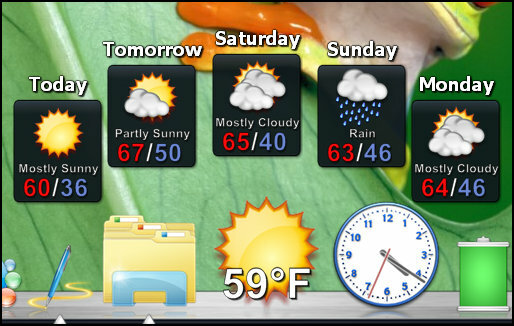 ObjectDock: Бързо персонализирайте работния си плот и увеличете функционалността му [Windows] ObjectDock Docklets Weather Кликнете и задръжте, за да видите 5-дневна прогноза