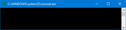 wsreset Windows 10