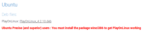 PlayOnLinux Debian пакет