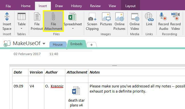 Вградете медия, за да превърнете OneNote в прикачен файл с цифров бележник