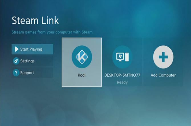 Икона на Kodi след инсталиране на Steam Link