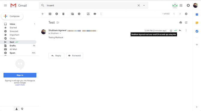 Mailtrack разширение за Google Chrome