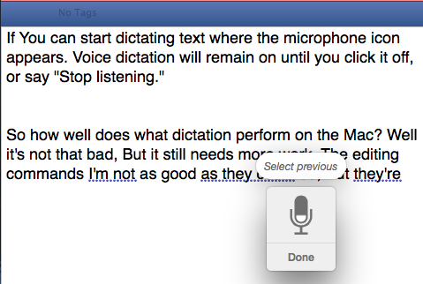 Управлявайте вашия Mac с гласови команди и по-добра диктовка в OS X Yosemite гласови диктовки корекции