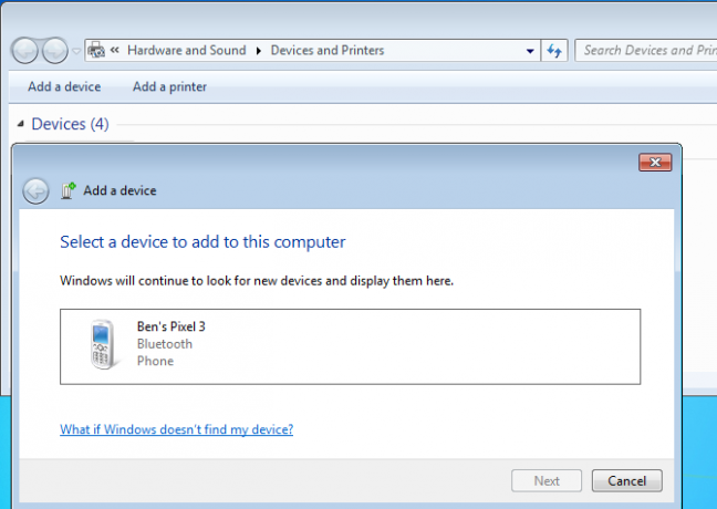 Windows 7 Добавете Bluetooth устройство