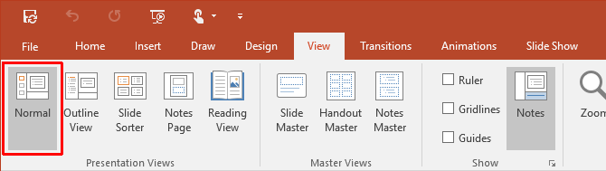 Как да покажете текущата дата и час в PowerPoint презентация PowerPoint 2016 View View Normal 670x189