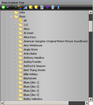 Примерно музикално дърво на MediaMonkey