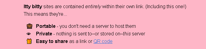 Създайте безплатен уебсайт за хостинг HTML с Itty Bitty