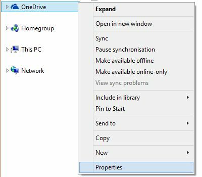 Свойства на OneDrive