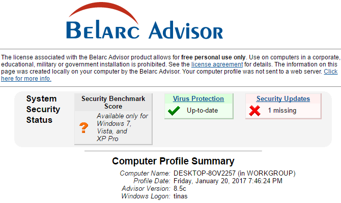 3 начина за възстановяване на серийни номера в Windows Belarc Advisor 670x400