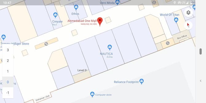 Придвижвайте се в молове в Google Maps