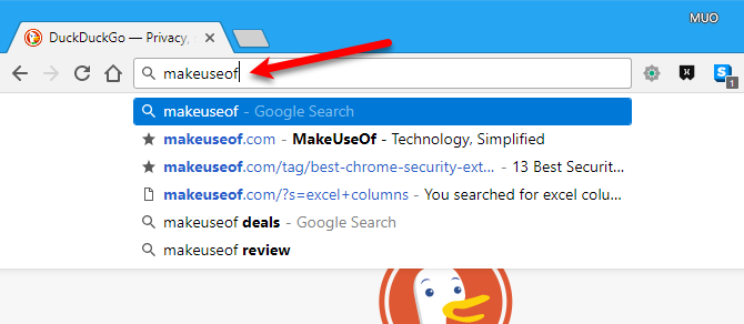 Пряк път за въвеждане на URL в Chrome