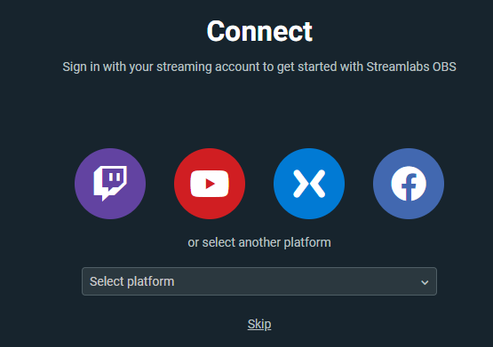 Streamlabs Connect акаунт