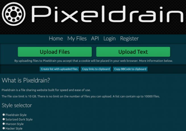 Pixeldrain ви позволява да споделяте файлове до 10TB и да създавате колекции до 10 000 файла