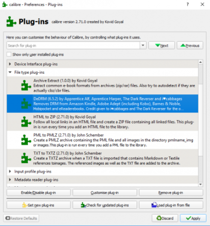 Caliber Plugin Edit