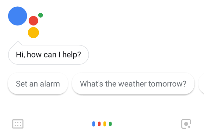 Основен екран на Google Assistant