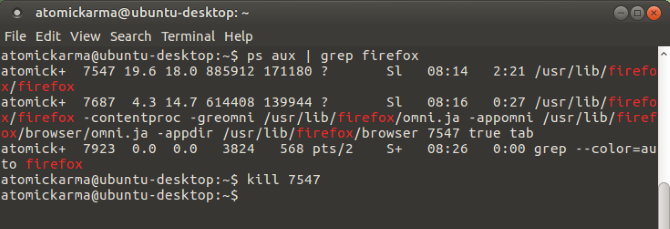 Затворете Linux приложенията с командата Kill