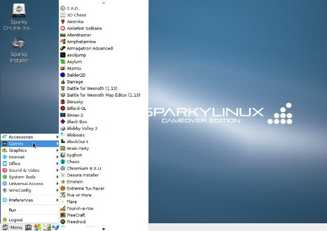 sparkylinux-игри