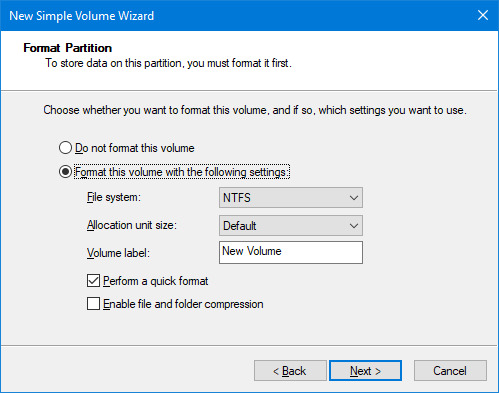 Как да настроите втори твърд диск в Windows: Разделяне на нов дял