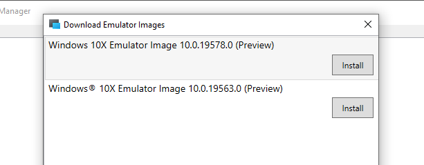 Windows 10x изтегляне на емулатор изображение