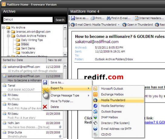 MailStore Home - Един от най-лесните безплатни инструменти за архивиране на имейли, налични [Windows] mailstorehome09
