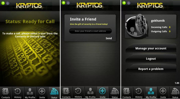 Kryptos-екрана снимки