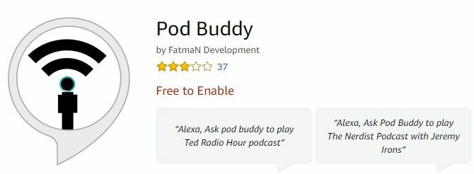 Pod Buddy за амазон ехо подкасти