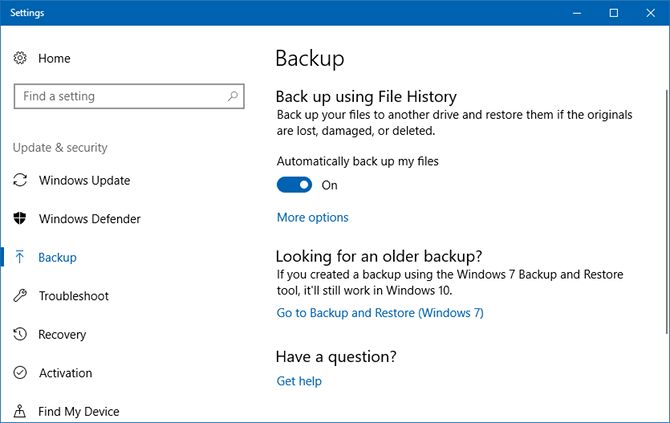 Ръководството за архивиране и възстановяване на Windows История на файловете на Windows 3