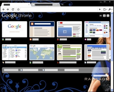 Екранът с 10 най-готините теми за Google Chrome, заснети 2011 03 24 в 2