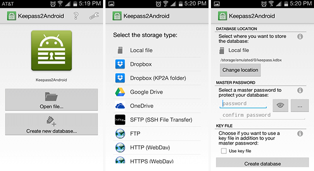 на Android с парола мениджъри-KeePass