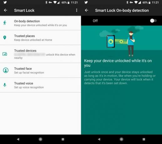 Как да запазите телефона си с Android отключен, когато вървите Android на тялото Smart Lock