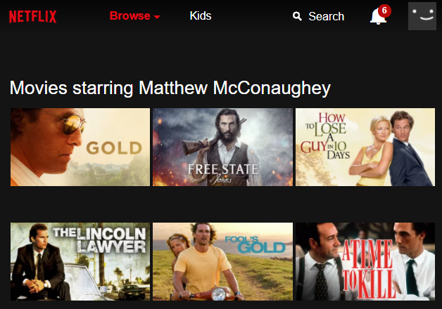 Как да въведете секретните кодове на Netflix netflix matthew mcconaughey