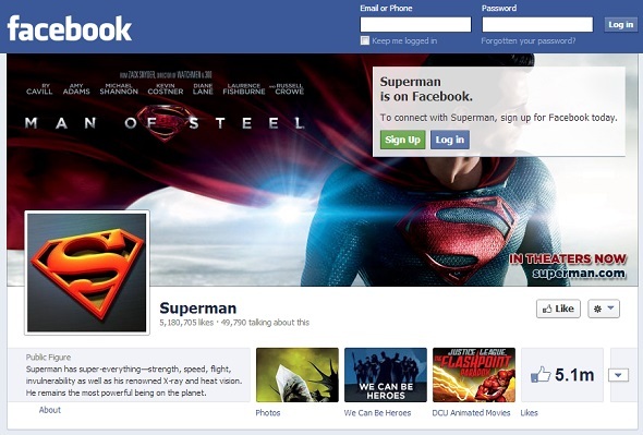 10 измислени герои, които са безумно популярни във фейсбук фейсбук супермен