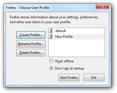 профили на firefox