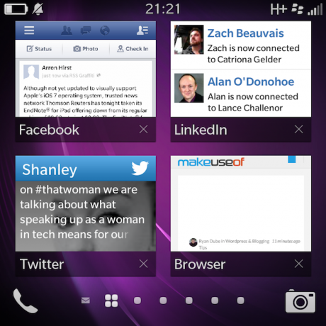 устройствата BlackBerry livetiles